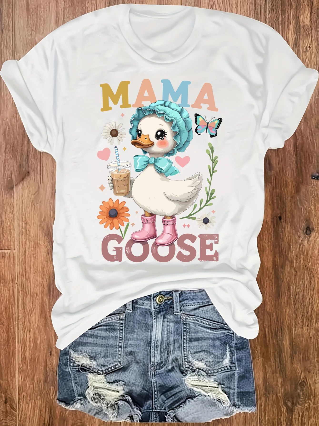 

Women's plus size tank top Mama Goose Duck With Drink Suitable for sports and daily wear summer beach vacation top summer