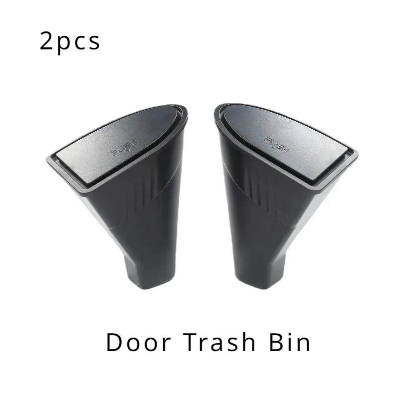 

For Tesla Model Y Door Trash Bin Center Control Rear Storage Box Garbage Can Waste Container Organizer Car Interior Accessories