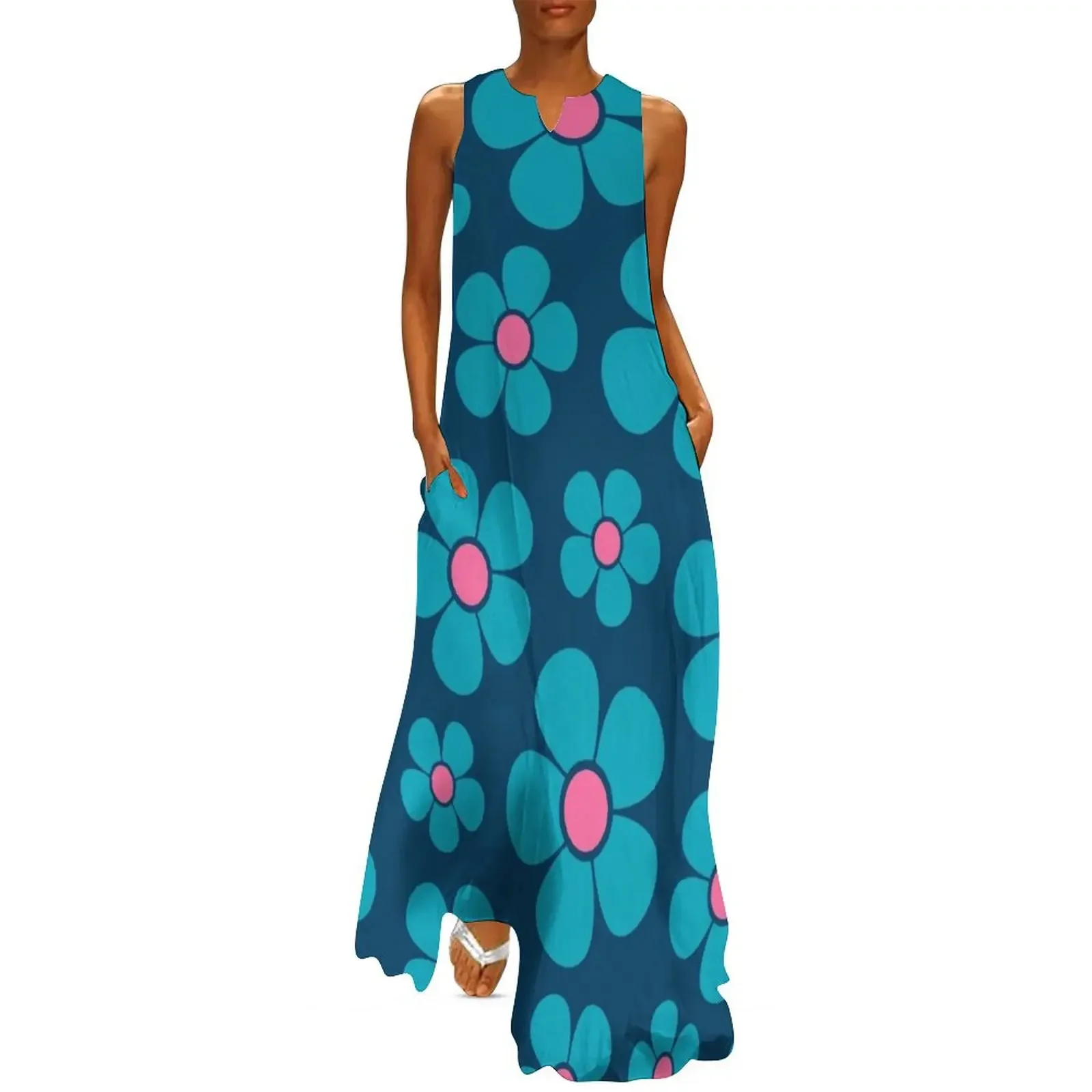 

Retro Flower Pattern 860 Long Dress Women's dresses Dress