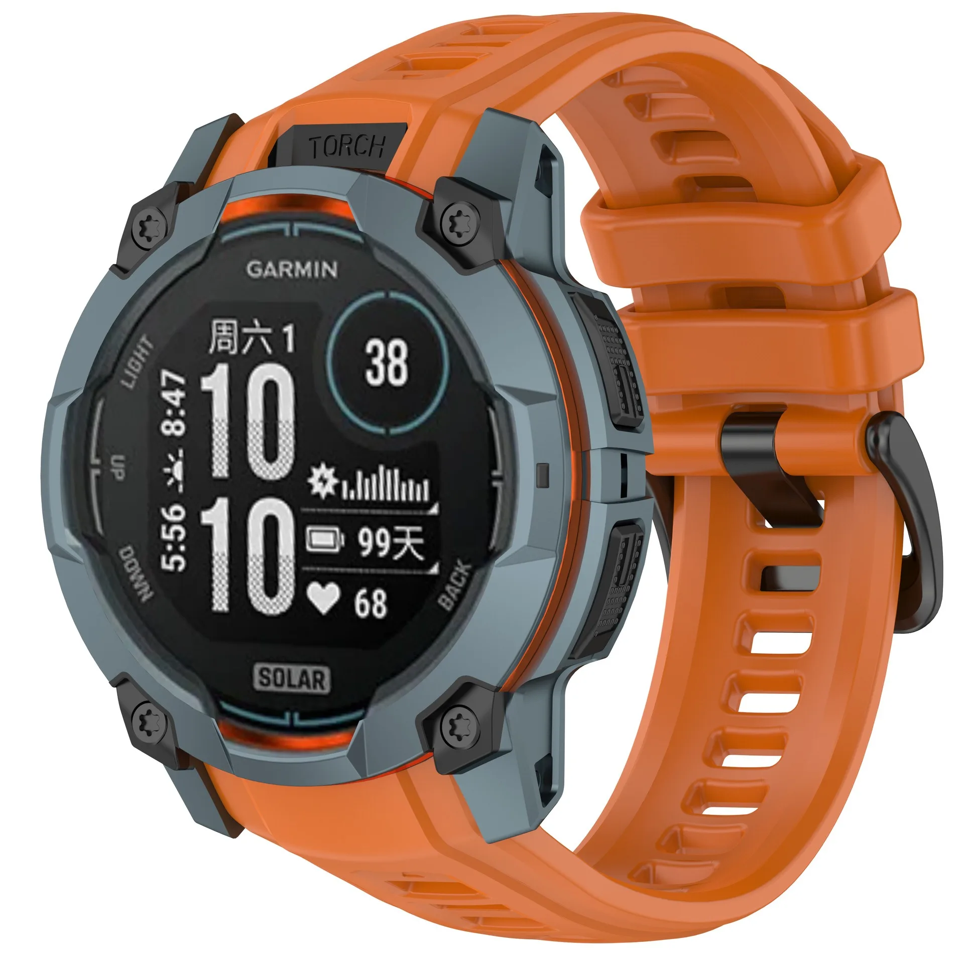 Cinturino in silicone originale per Garmin Instinct 3 Amoled 45mm 50mm Cinturino sportivo sostituibile Garmin Instinct 3 Cinturino solare