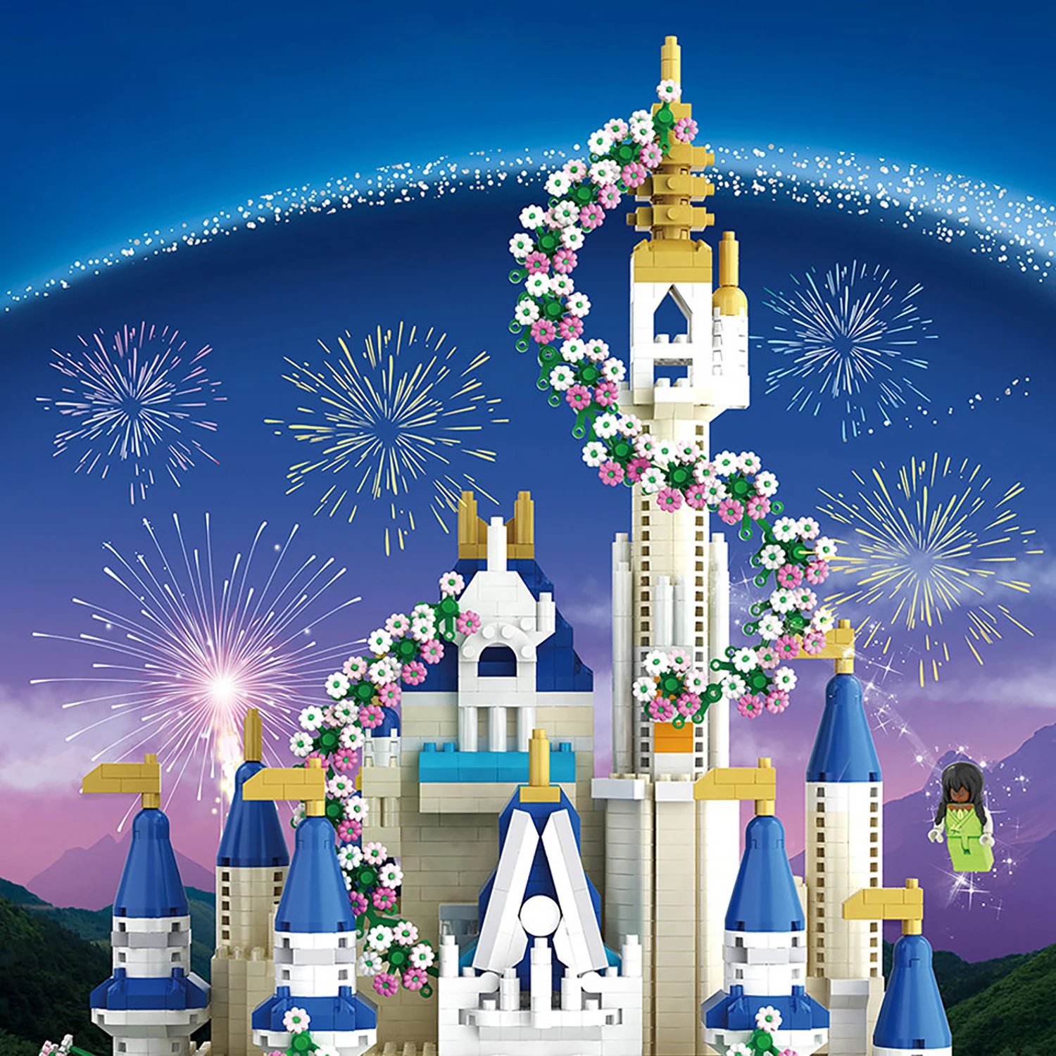 Sakura Castle Building Blocks The Princess House DIY Creative Toy for Kids Educational Gift