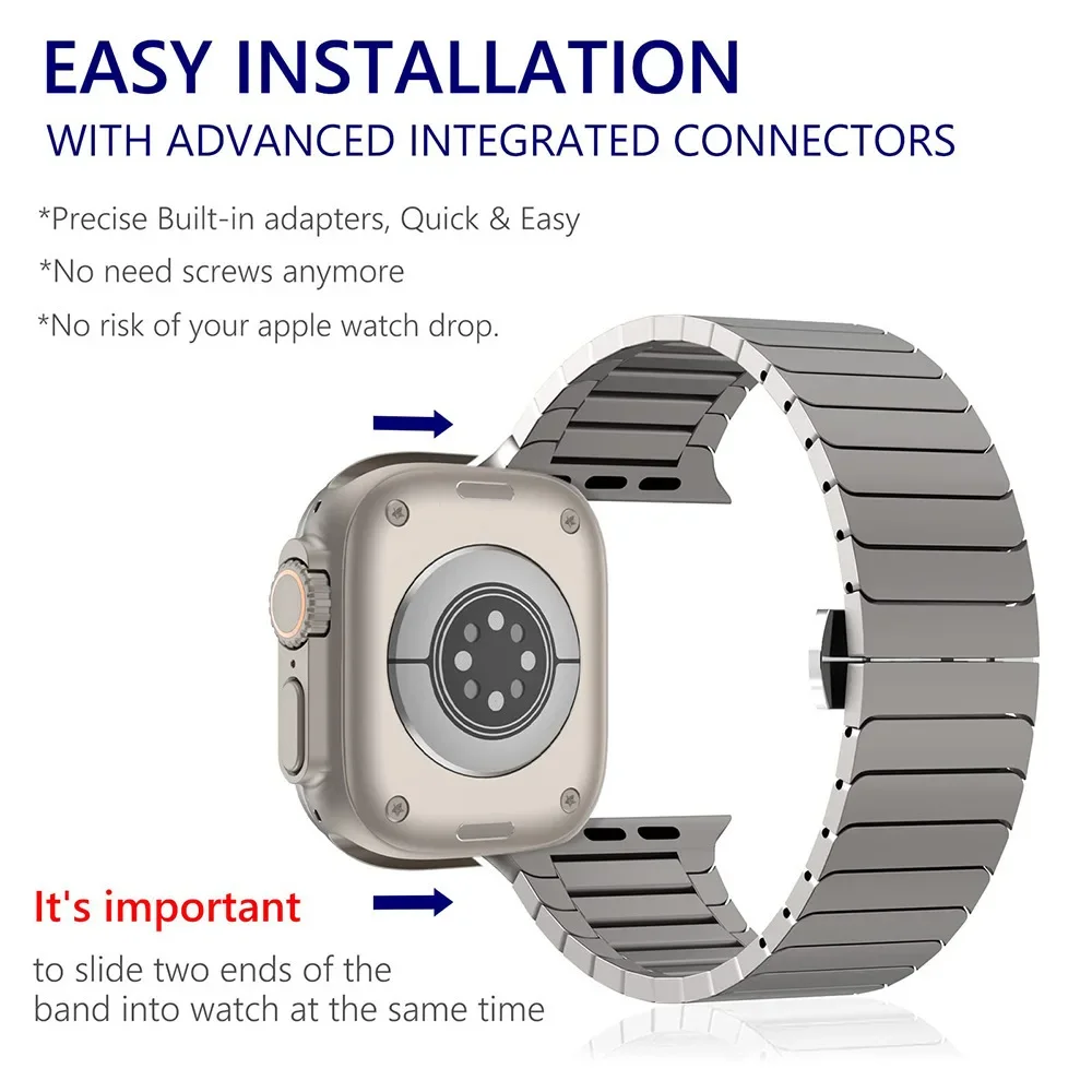 حزام معدني لساعة أبل 46 مللي متر حزام ساعة من الفولاذ المقاوم للصدأ لسلسلة Iwatch 11 10 Ultra 49 مللي متر 42/44/45/40 مللي متر كوريا الأعمال #3