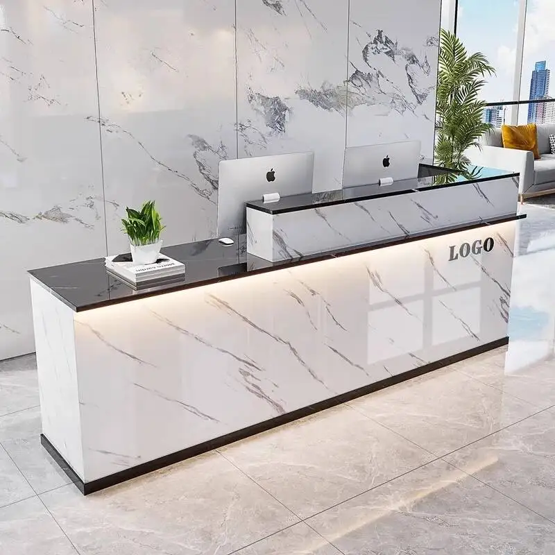 

Hair Salon Reception Desk Display Counter Modern Decorations Office Reception Desks Luxury Resepsiyon Masası Salon Furniture