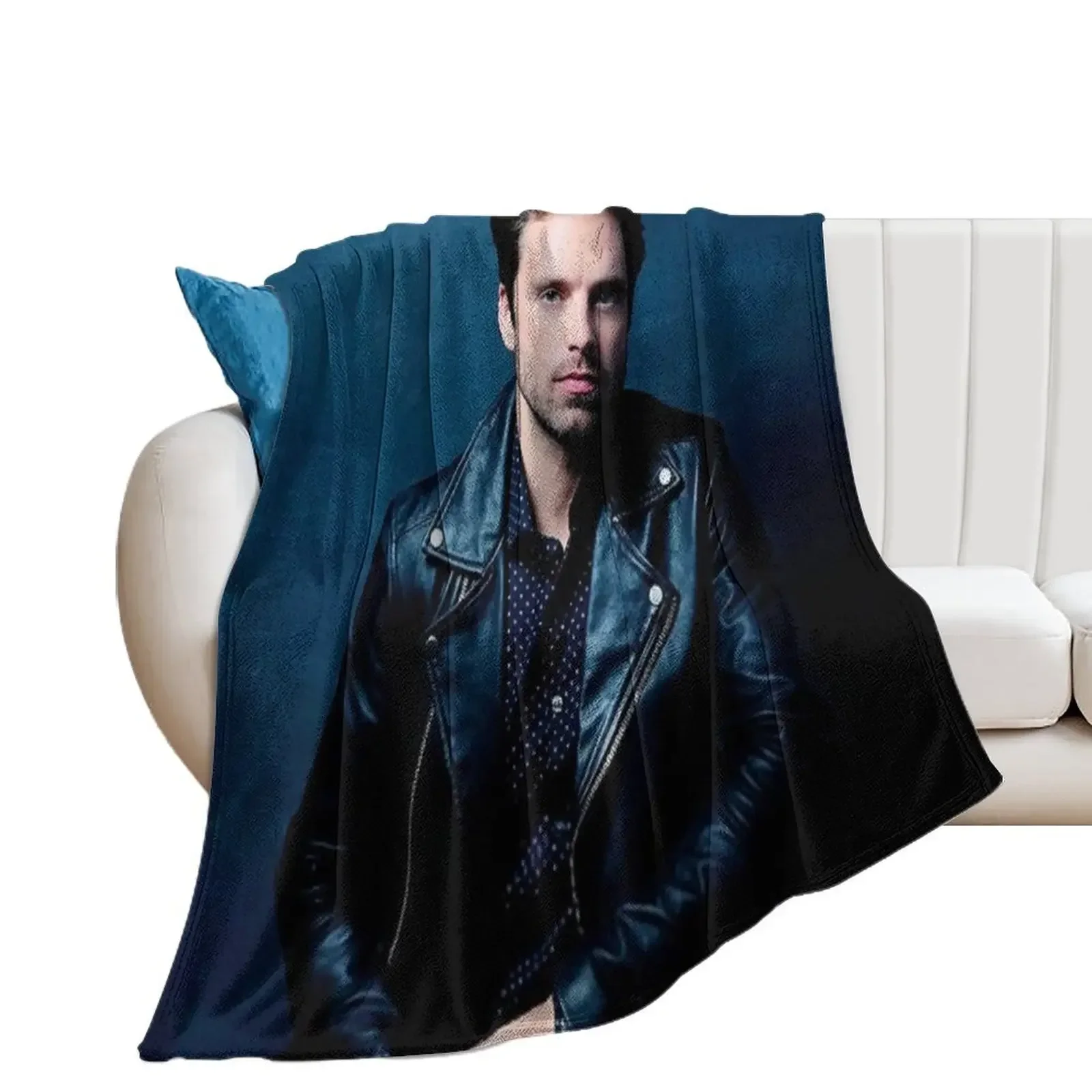 Sebastian Stan Throw Blanket Thins warm for winter for sofa Plush Blankets