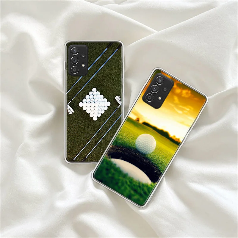 Modern Golf Phone Case For Galaxy S23 S20 FE S21 Plus Samsung S24 S22 Ultra TPU Pattern S10 S10E S9 S8 Cover Soft Capa Shell Cle