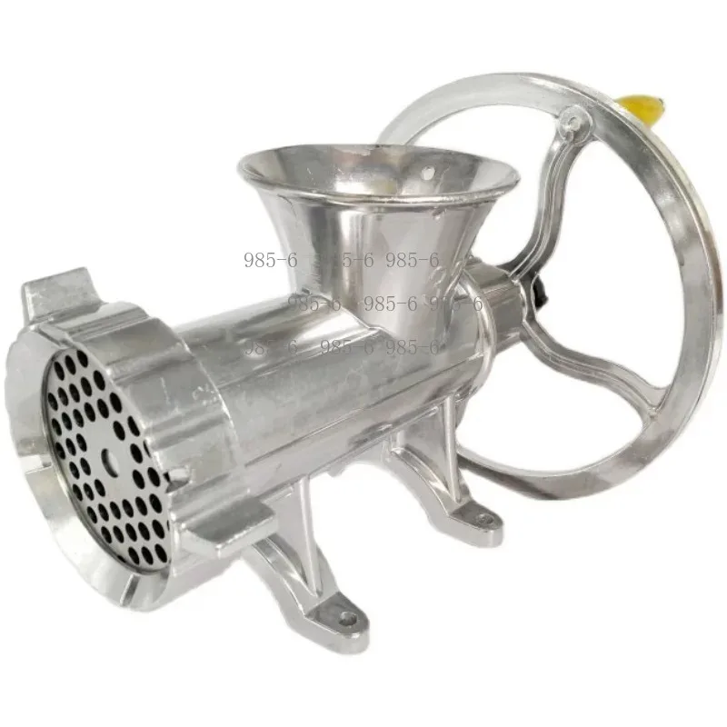 32 Aluminum Alloy Meat Grinder, Manual Hand Crank & Electric Dual Use Kitchen Mincer for Sausage Stuffer
