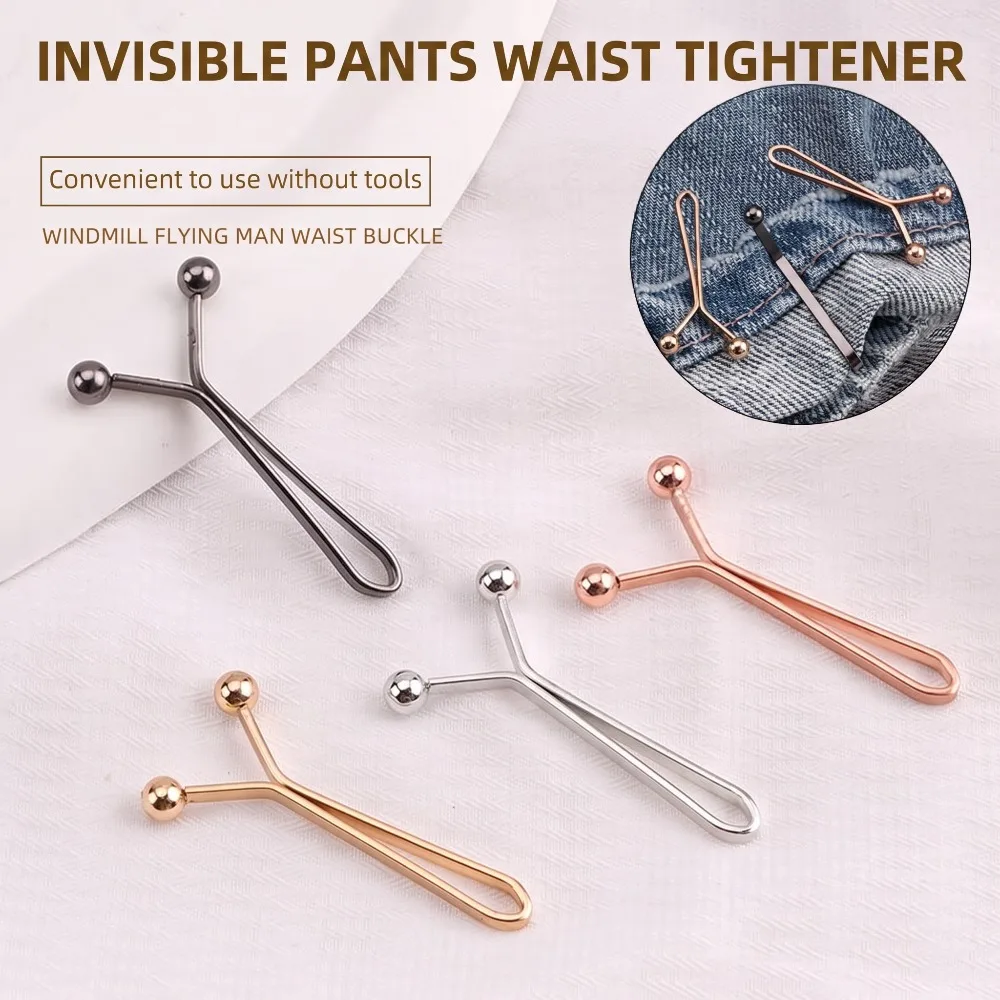 8 Adjustable Seamless Waist Buckles, Multi-functional Metal Clips for Tightening Belts, Pants & Scarves, Easy to Use, Durable