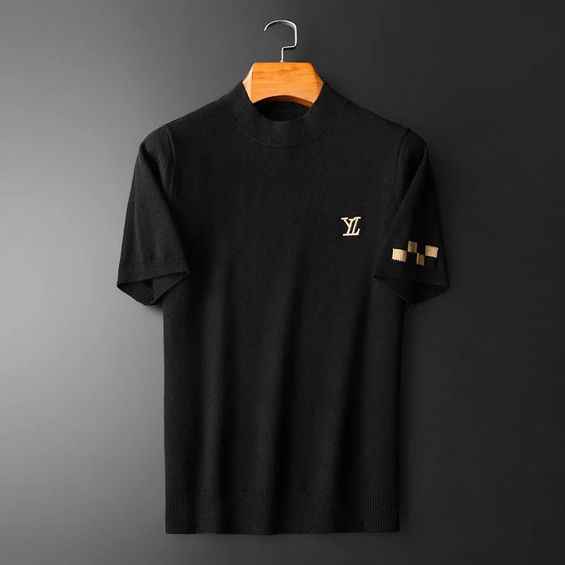 

Мужской вязаный свитер из шерстяной смеси с высоким воротником для осени и зимы, теплый, повседневный, модный, молодежный, облегающий крой