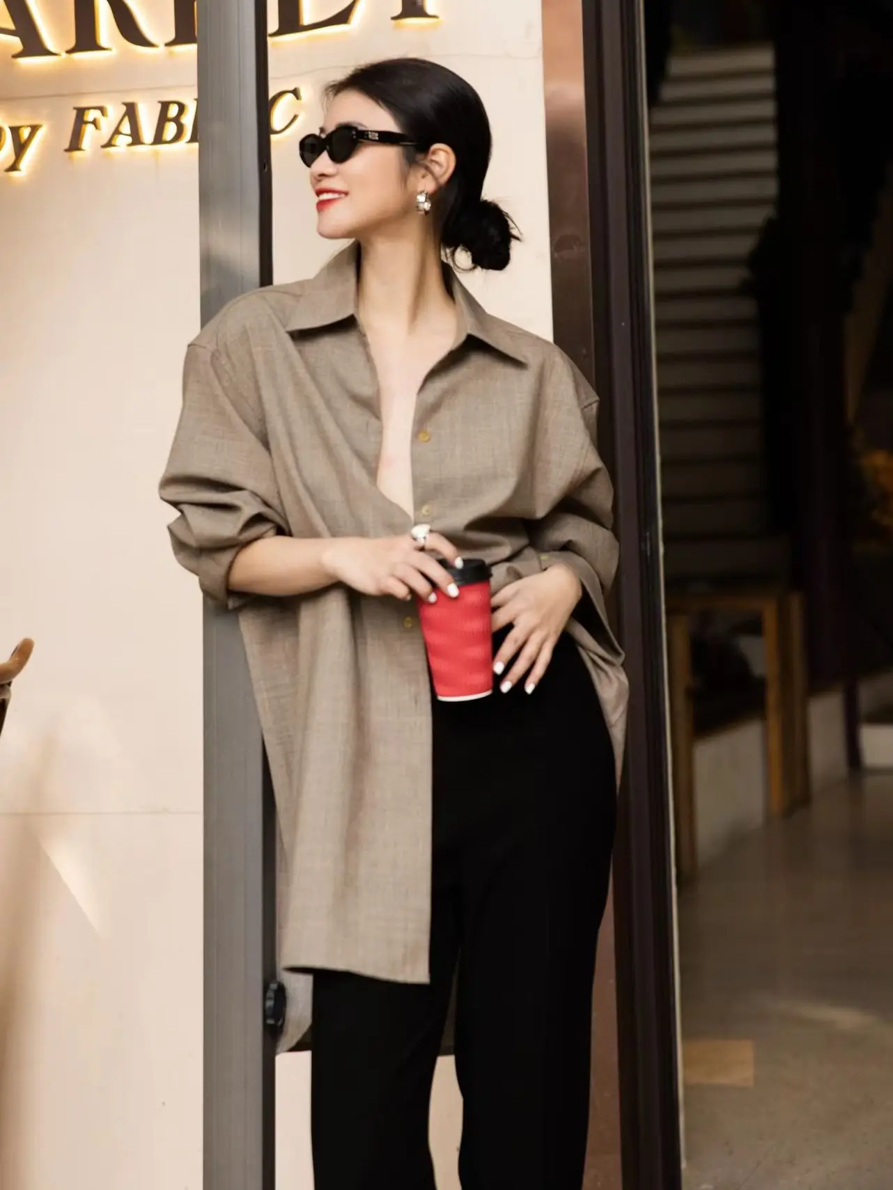 

Elegant minimal style shirt with matching pants