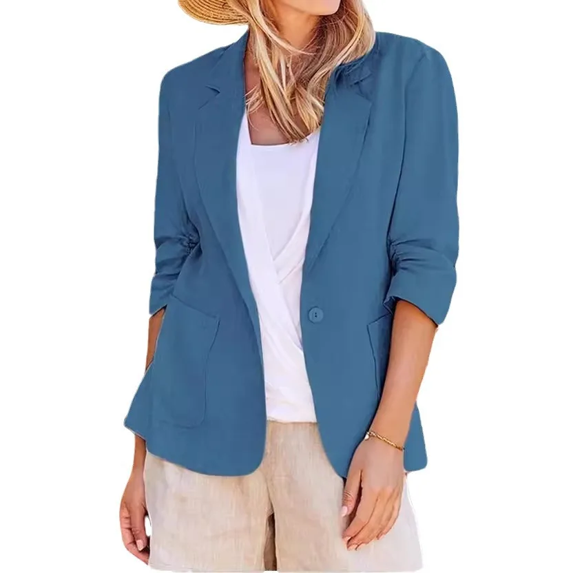 Women Blazer Jackets 2024 Fashion Women\'s Clothes Elegant Stylish Office Wear Casual Blazer Tops Female Jacket Feminine Blazer