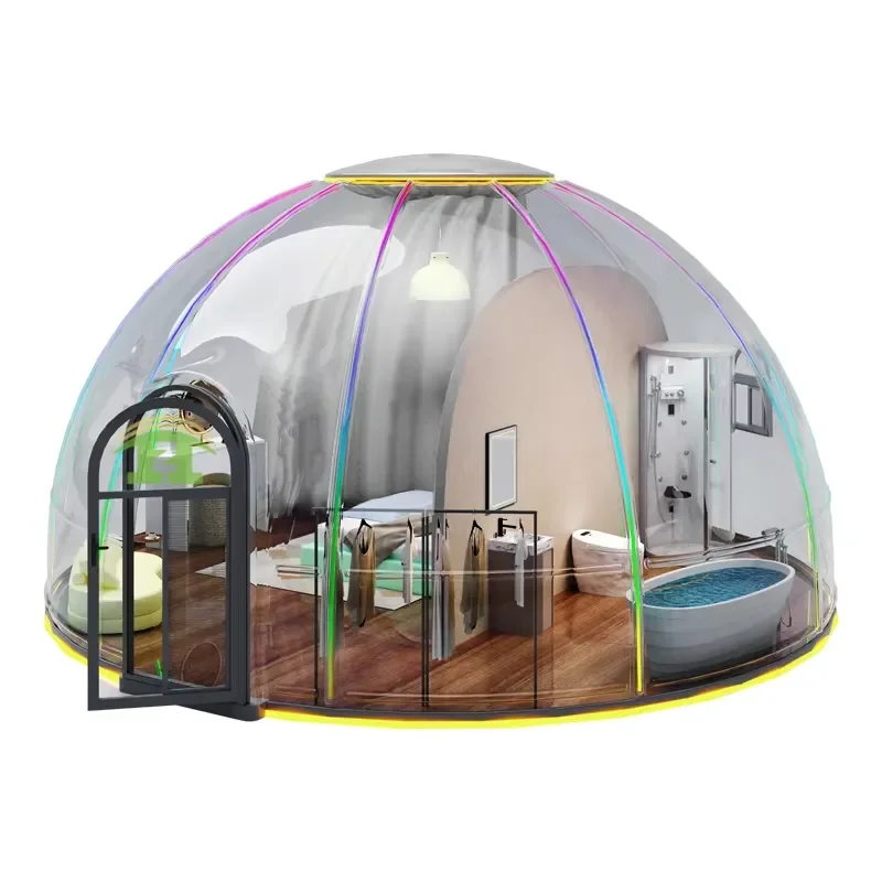 Modern Outdoor Hotel Insulated Dome Tent Stylish Bubble Houses Durable PC Prefab House