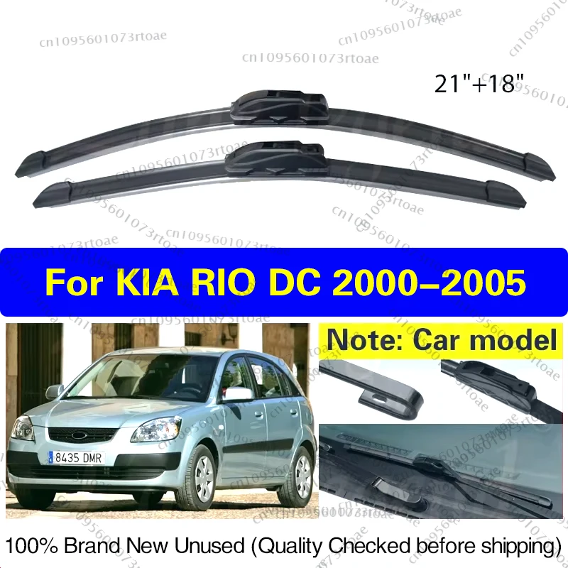 

Wiper LHD Front Wiper Blades For KIA Rio 1 DC 2000 - 2005 Windshield Windscreen Clean Window Car Rain Brushes 21"+18"