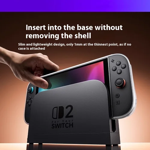 Imagen 2 del producto Jsaux Switch 2 2025 funda protectora antideslizante anticaída envoltura completa con agarre ergonómico cargador de silicona con ranura precisa