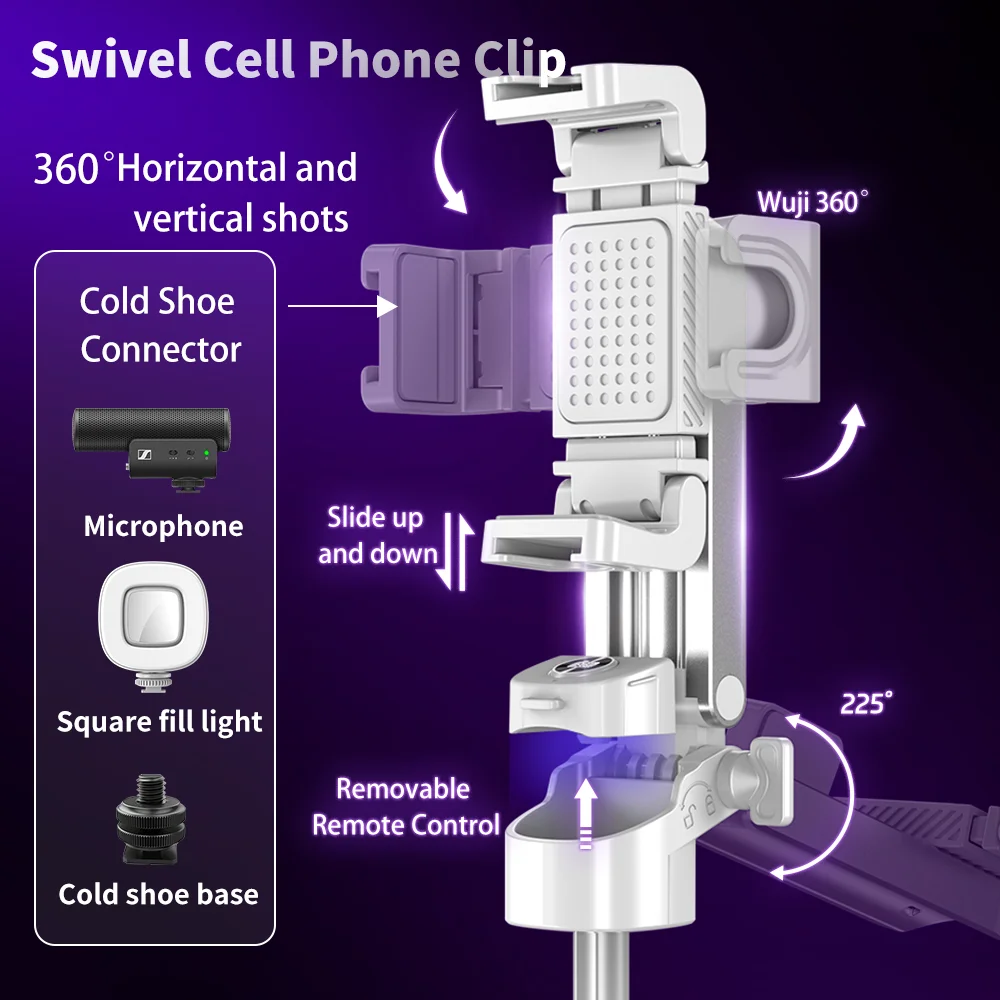 هاتف Selfie Stick Mini P25، هاتف محمول للسفر، تصوير محمول، مضاد للاهتزاز، قابل للسحب، حامل هاتف ثلاثي القوائم خفيف الوزن