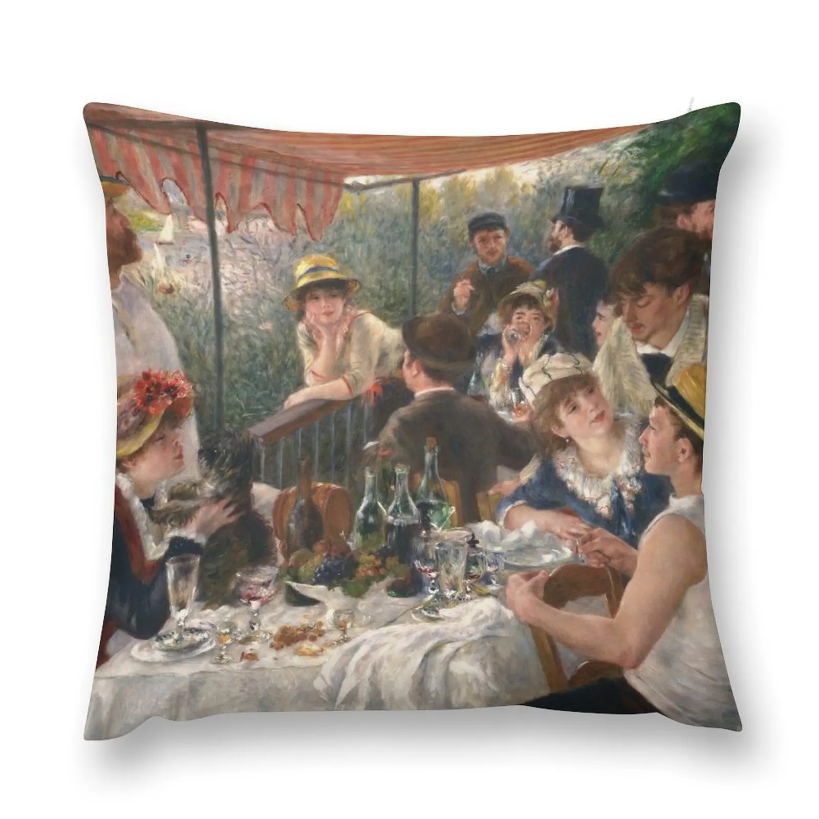 Luncheon of the Boating Party (Renoir) Throw Pillow Decorative pillowcase Throw Pillow Christmas Pillows pillow