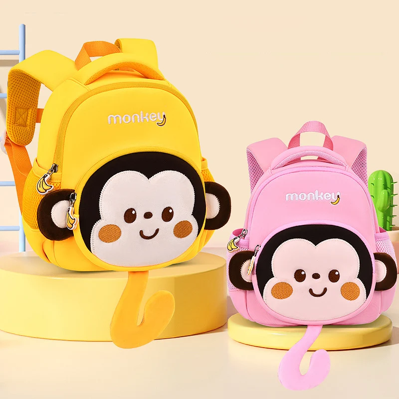 2023 New Monkey School Backpacks for Boys Toddler Kids School Bags Elementary School Students Book Bag Girl Bag Mochila Infantil