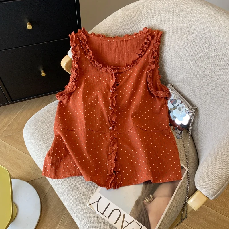 

Женская летняя облегающая блузка Emily Clud Polka Dot Svel с принтом под дерево, больших размеров, для повседневной носки