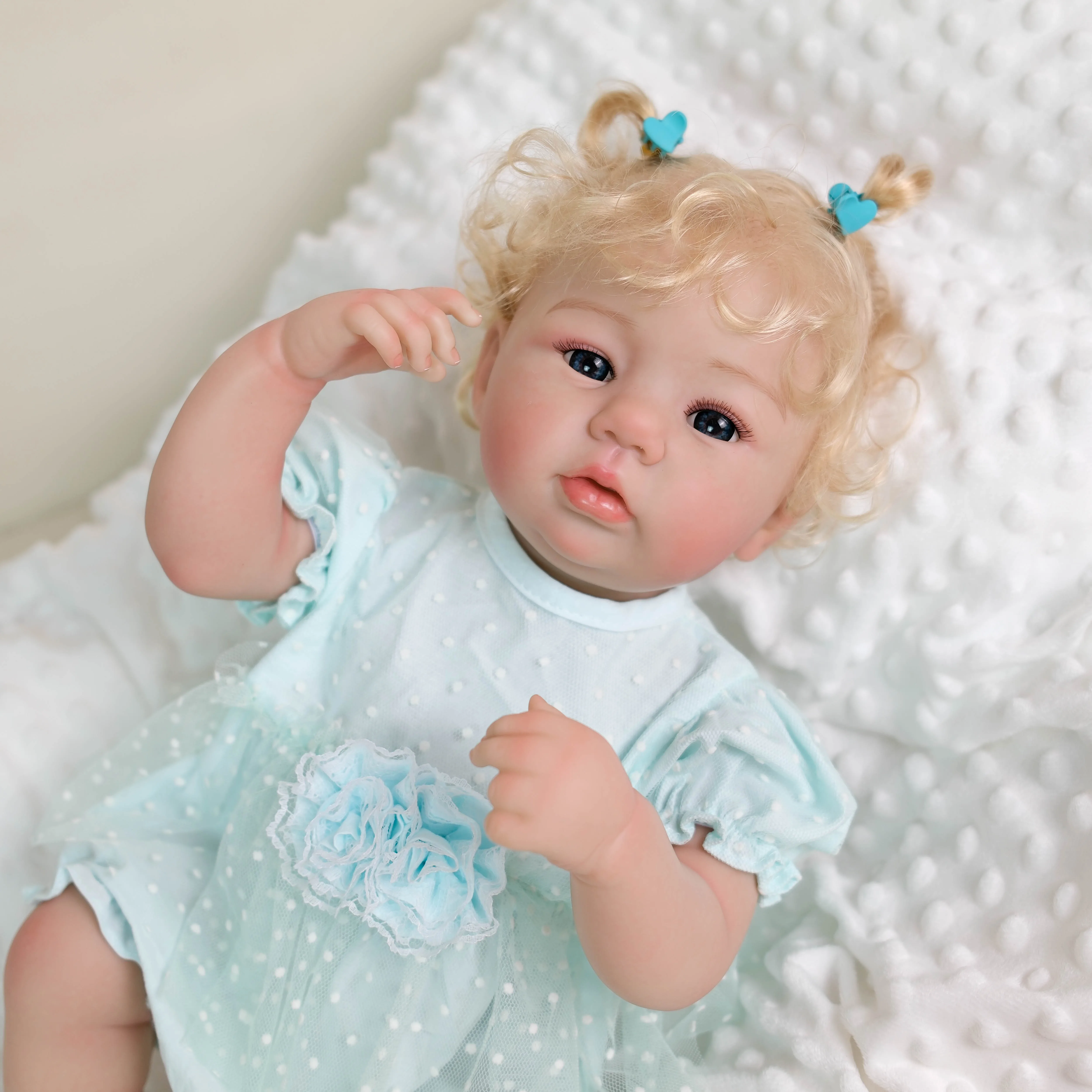 

NPK 19''Handmad Painting 3D Skin Full Body Vinyl Abigail Reborn Baby Soft Touch Collectible Lifelike Art Doll Christmas Gifts
