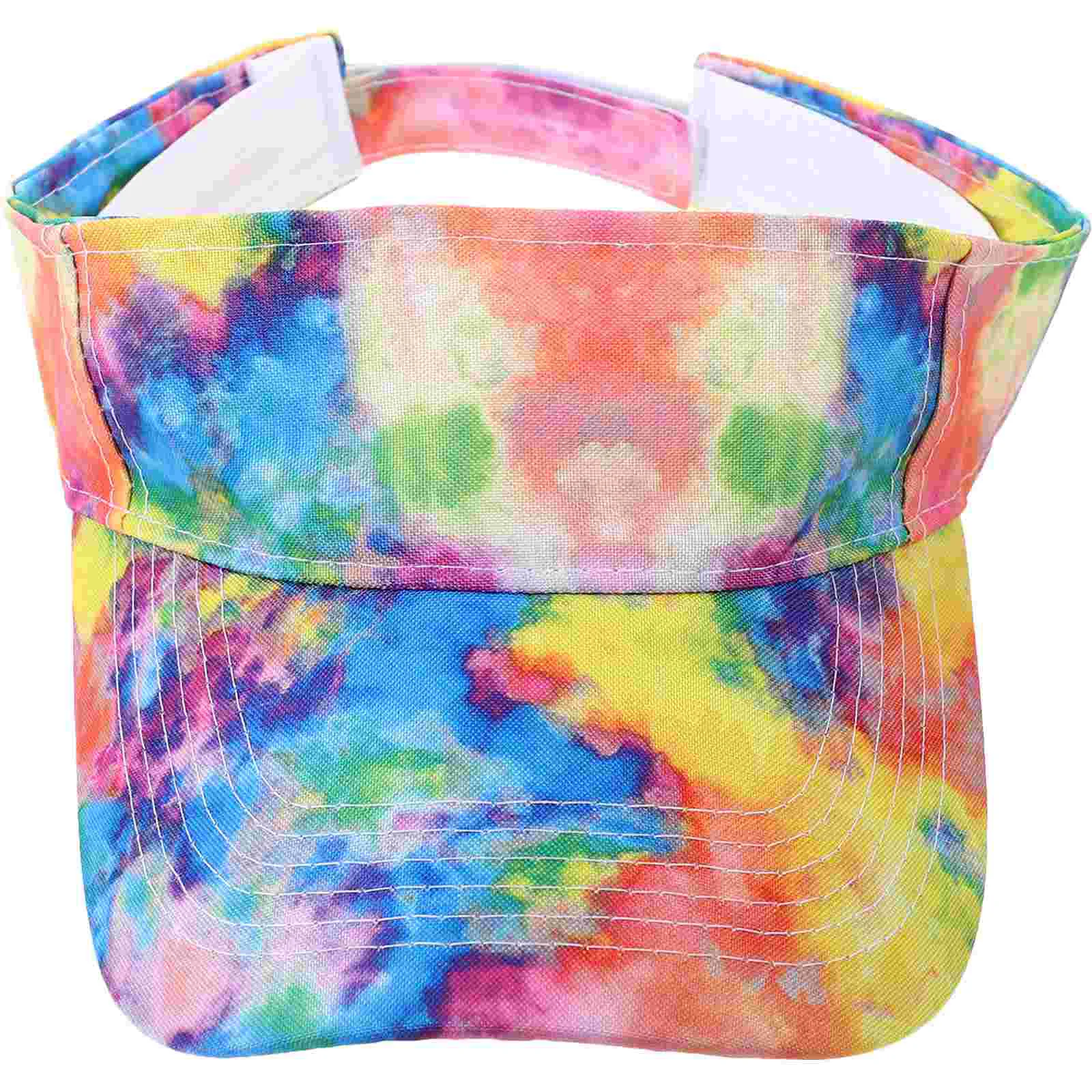 

Tie Dye Empty Hat Visor Women Visors for Athletic Hats Sun Cap Baseball Sunshade