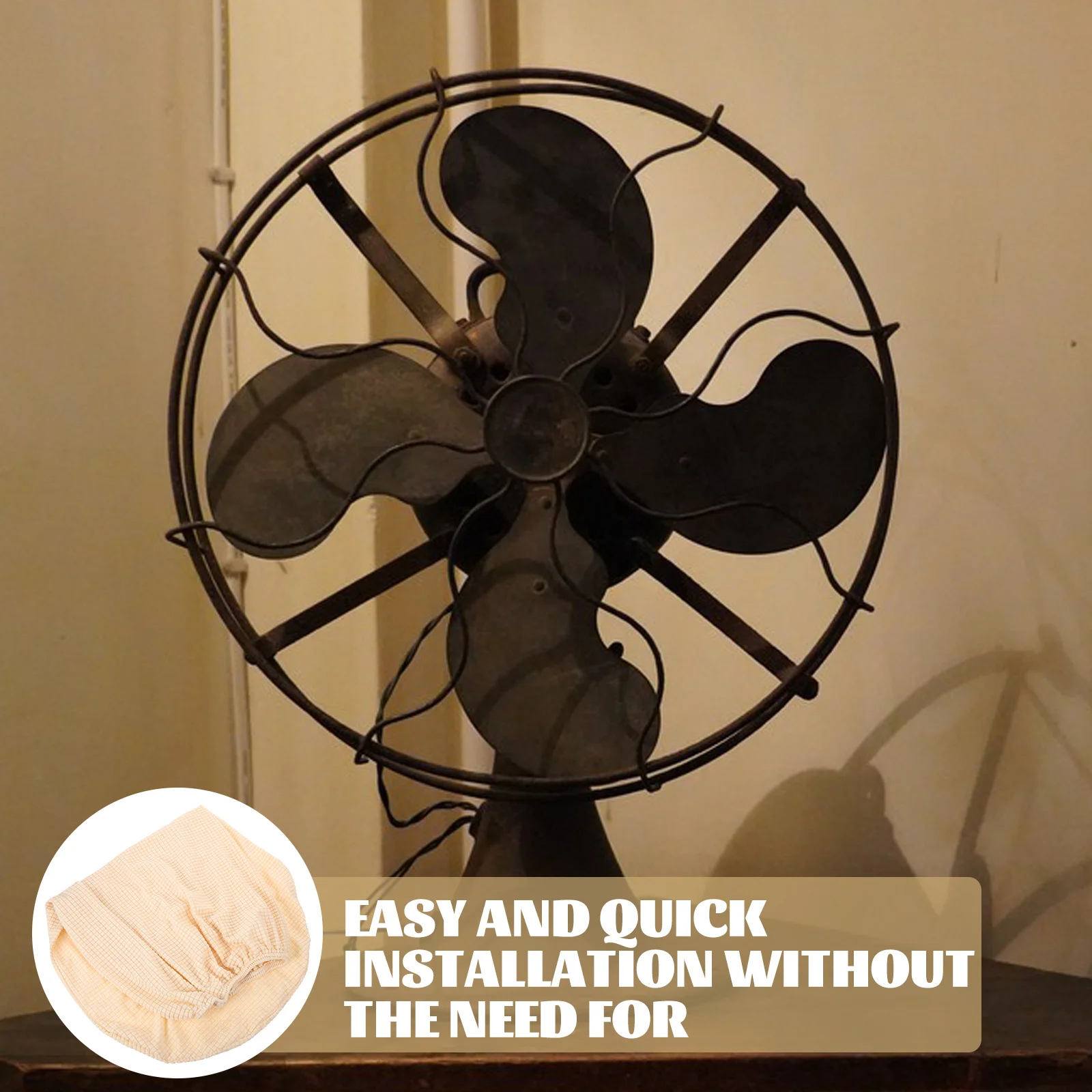 

Fan Cover Single Unit Reliable Fan Protective Cover Thick Soft Material Full Coverage Design Ideal for Living Room Bedroom Use