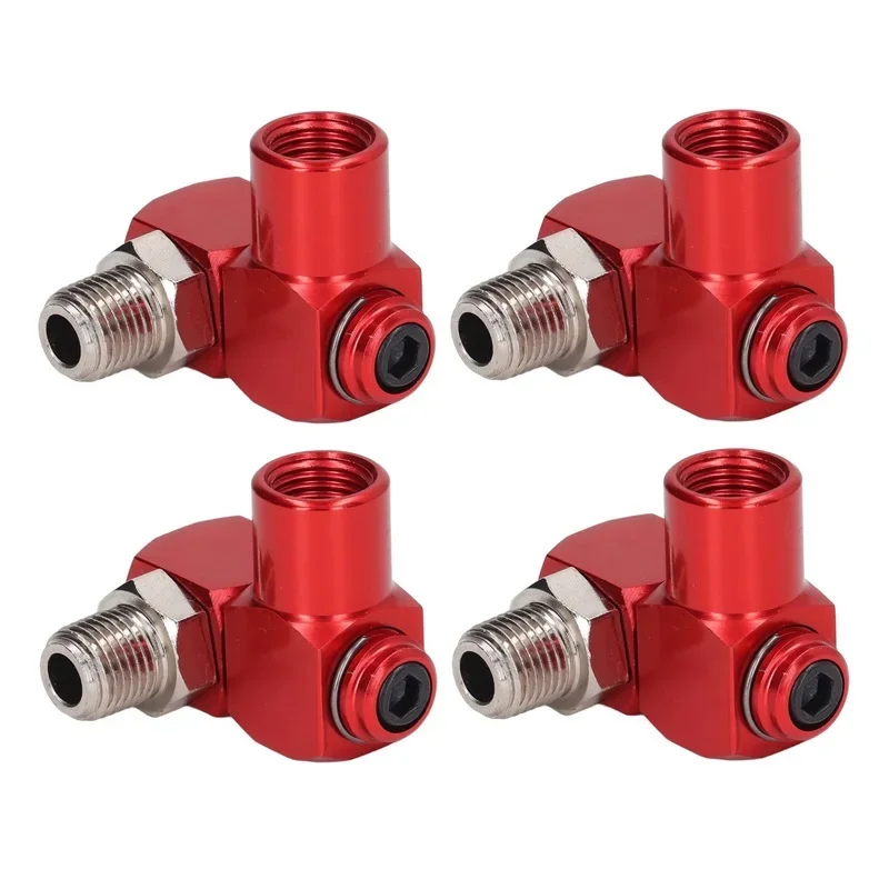 

4Pcs Durable 1/4 Inch NPT Air Fitting Pneumatic Tool Adapter 360 Degree Swivel Air Hose Connector for Grinders Sanders Drills