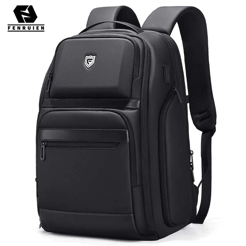 Fenruien Men 36L Business Backpack USB Waterproof  Multi Pocket Backpacks Fit 17.3 Inch Laptop