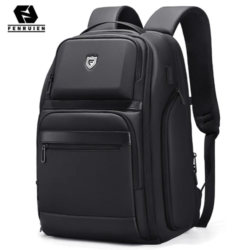 Imagen 1 del producto Fenruien Mochila de negocios para hombre de 36 L, mochilas multibolsillos impermeables con USB, aptas para computadora portátil de 17,3 pulgadas