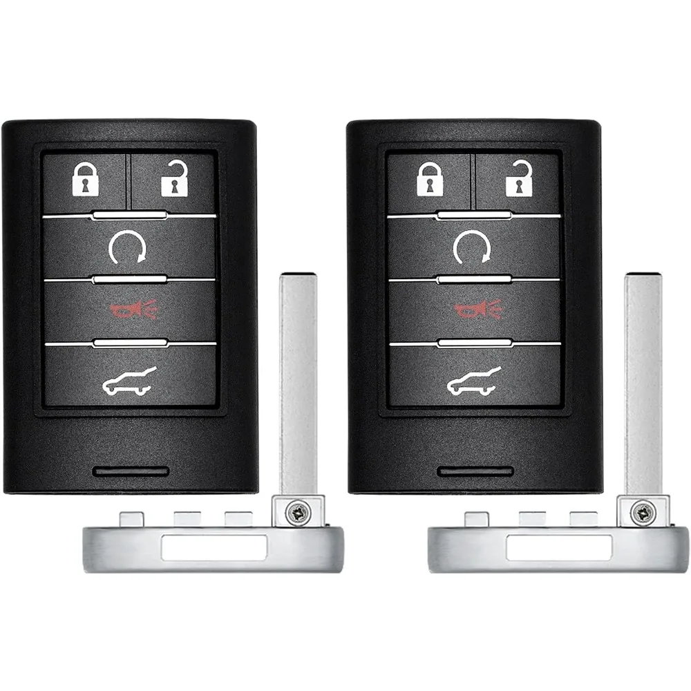 

Keyless Entry Remote Replacement for 2010-2015 SRX 2013-2014 ATS XTS 2014-2015 ELR 5 Buttons 2 Pack
