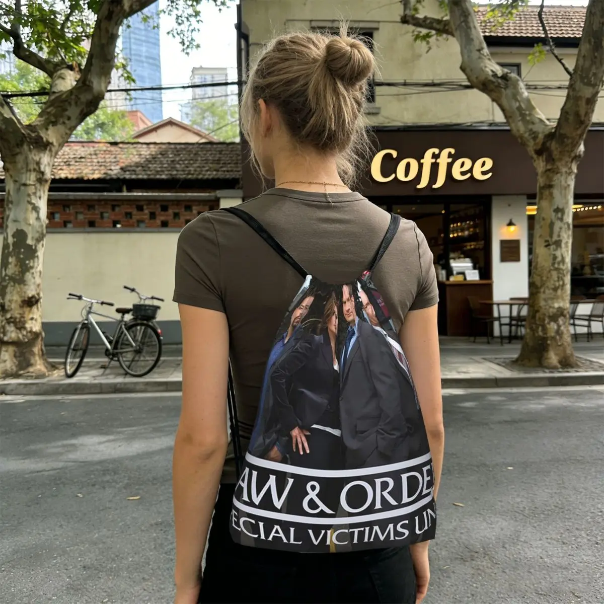 Law And Order SVU Merch Backpacks Multi-function Drawstring Bags Shoes Bag Book Bags for Man Woman School