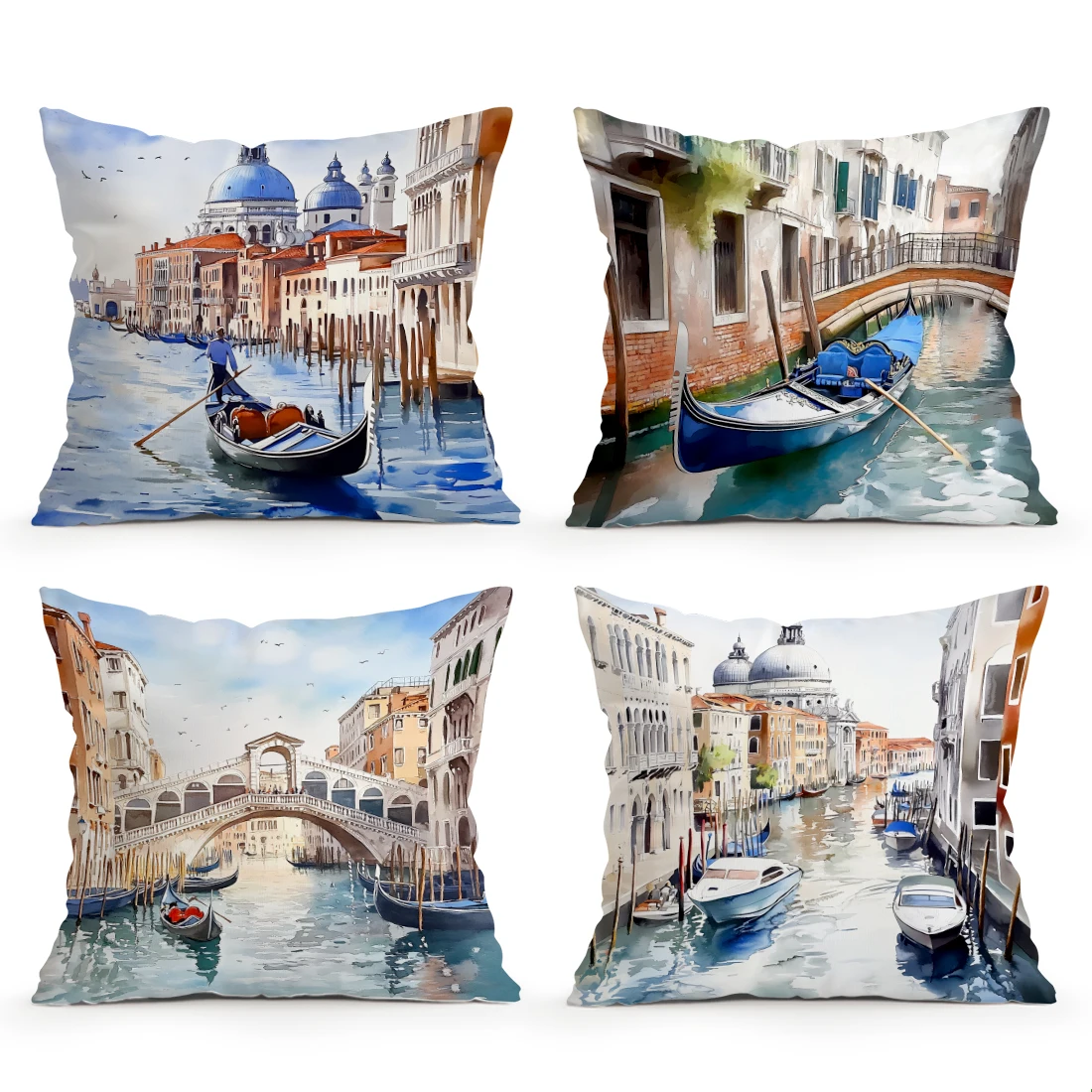 

Venice Water Watercolor Painting Cushions Pillowcase Cushion Cover Throw Pillow Sofa Decoration Pillowcover for Home Car