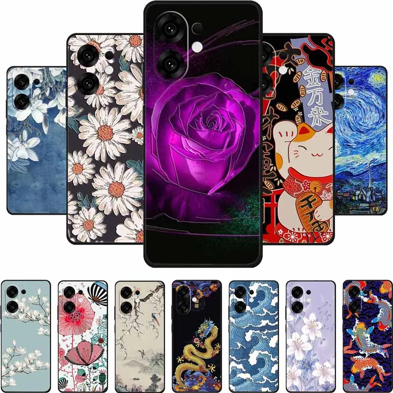 3D Emboss Case For Vivo S30 Phone Case Flowers Shockproof Silicone Soft TPU Back Cover Coque For Vivo S30 5G Case S 30 Funda Bag