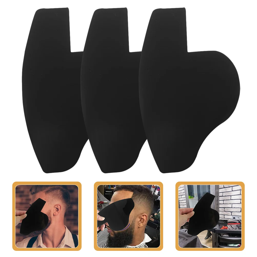 3 Pcs Beads for Hair Card Shaping Tool Enhancing Baffle Design Black Beard Template Man