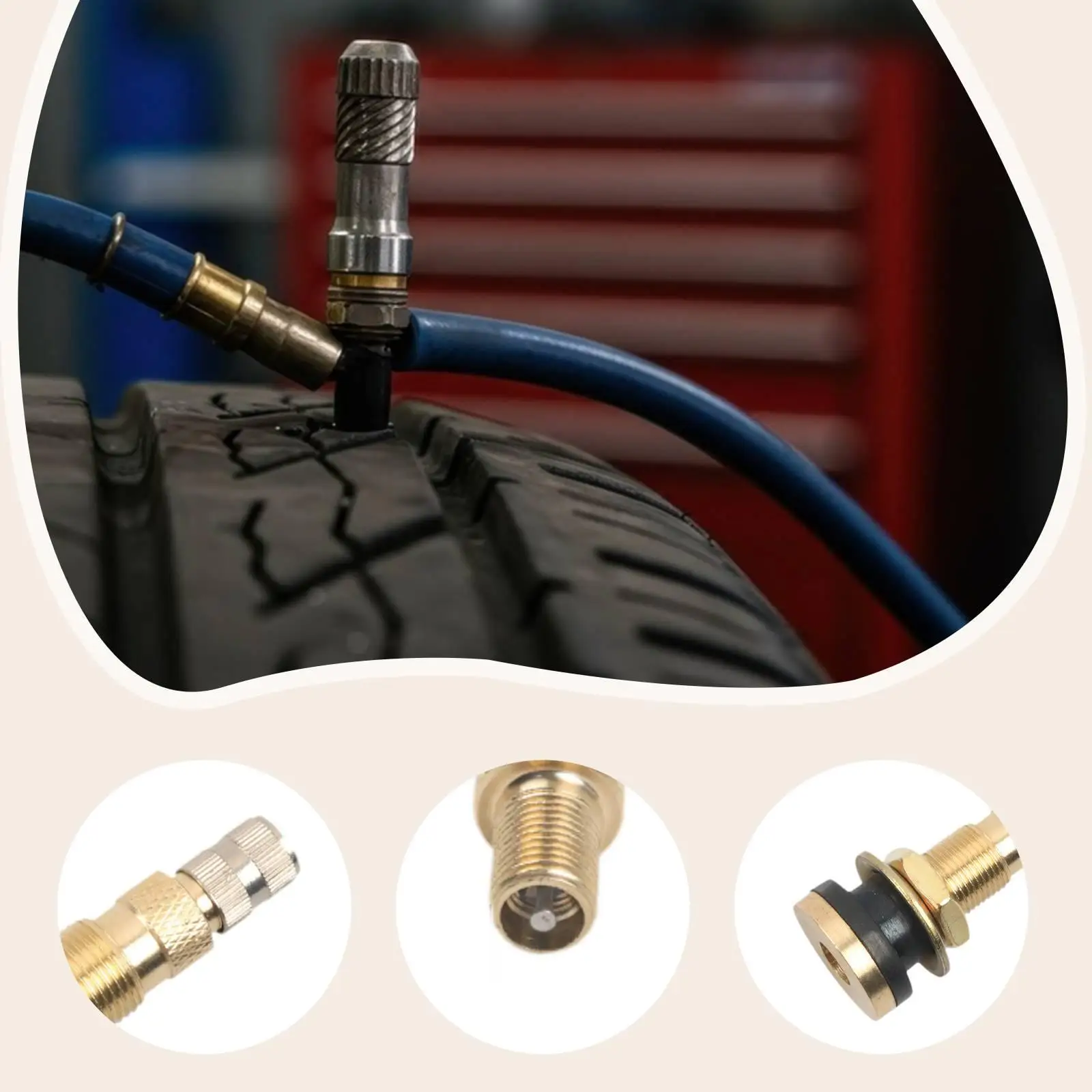 

Replacement Clamp in Tire Valve Stems TR618A 15.8mm Brass Metal Tubeless for Agricultural and Truck Wheels