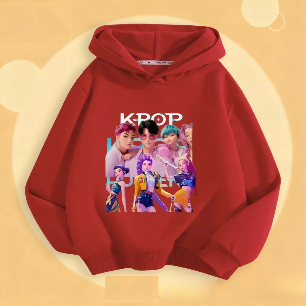 أزياء شعبية للأطفال هوديس طفل الفتيان والفتيات Huntrix مقنعين البلوز بلوزات بأكمام طويلة ملابس الأطفال ربيع جديد 2026 #5