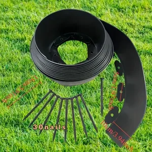 طقم حواف حديقة متين ، حاجز المناظر الطبيعية مع المسامير ، فصل العشب والحجر ، حافة رصف عالية 2 بوصة ، 16.4 قدم أفضل 12 مبيعات فواصل الحدائق - رقم 8