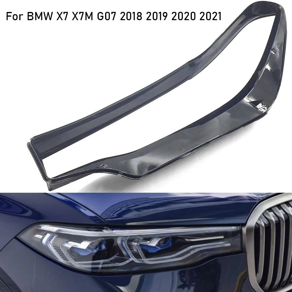 

For BMW X7 X7M G07 2018 2019 2020 2021 Headlamp Cover Lamp Shade Headlight Shell Lens Plexiglass Replace Original Lampshade