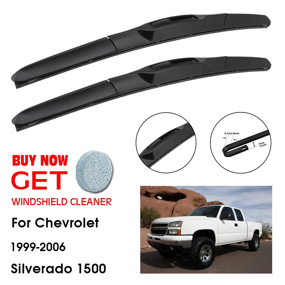 

Car Wiper For Chevrolet Silverado 1500 22"+22" 1999-2006 Front Window Washer Windscreen Windshield Wipers Blades Accessories