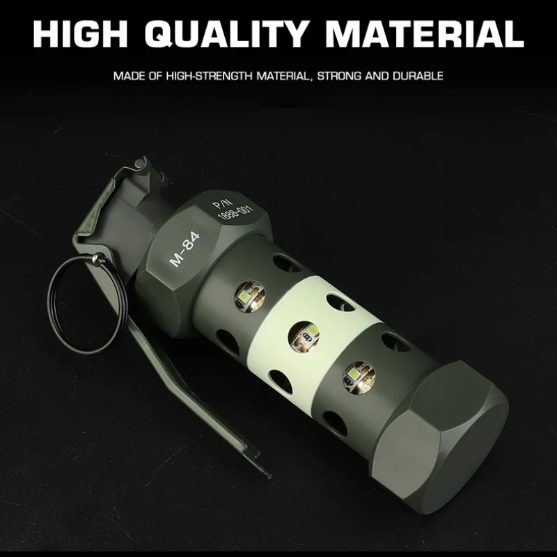 Flash Bullet 1:1 Toy Model Outdoor Camping Emergency Light Outdoor Hunting Army Fans COS Style Insurance Pull Ring is Elastic