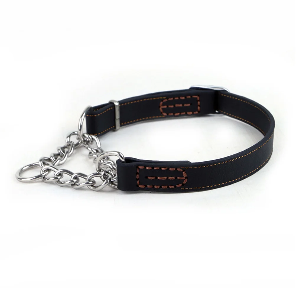 

Stainless Steel Chain 2cm Adjustable Dog Collar for Medium Dogs Durable Comfortable Training Walking Dog Collars