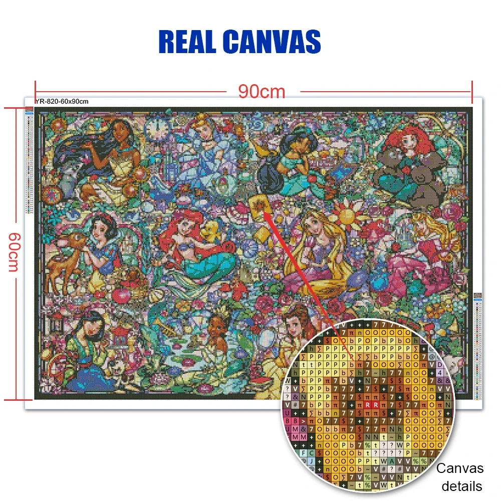 Disney-pintura de diamantes de dibujos animados, punto de cruz, princesa AB, taladros, 5D bordado de diamantes, bricolaje, Castillo de Mickey Mouse,