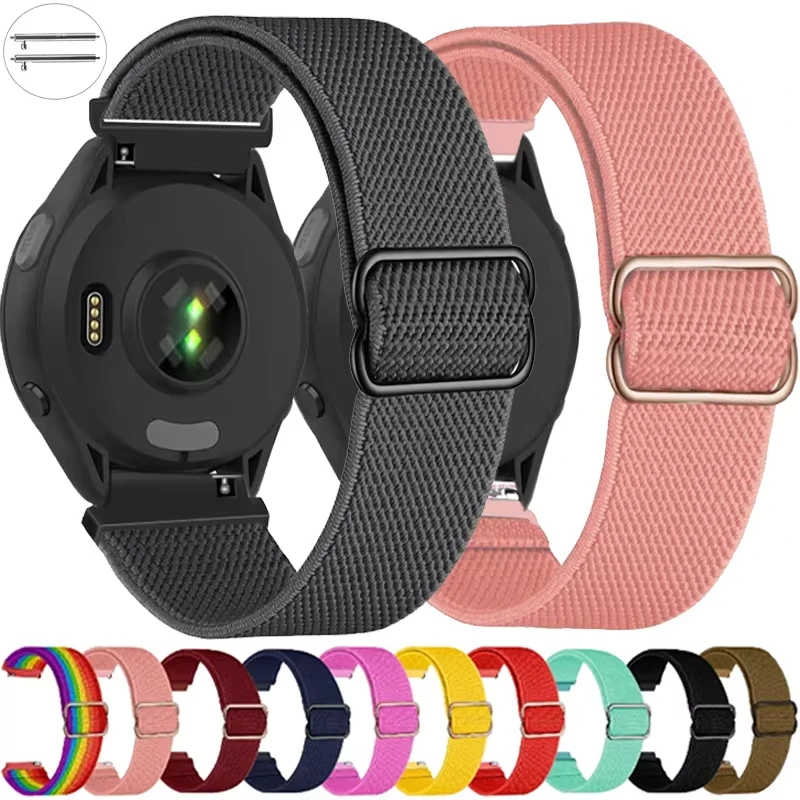 Nylon Loop Strap For Garmin Forerunner 965 55 165 265/Active 6-5/Venu 3-2 Huawei Watch 5-4 Bracelet Band For Garmin Approach S5