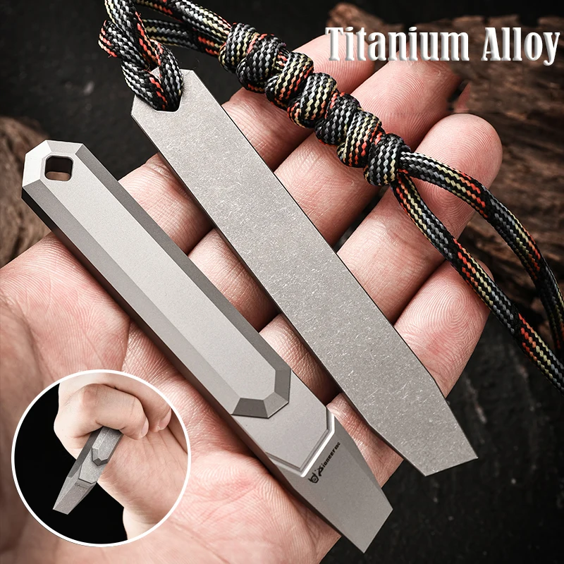 

EDC Multifunctional Tool 10CM TC4 Titanium Alloy Crowbar Wrench Staple Remover Self Defense Camping Gear