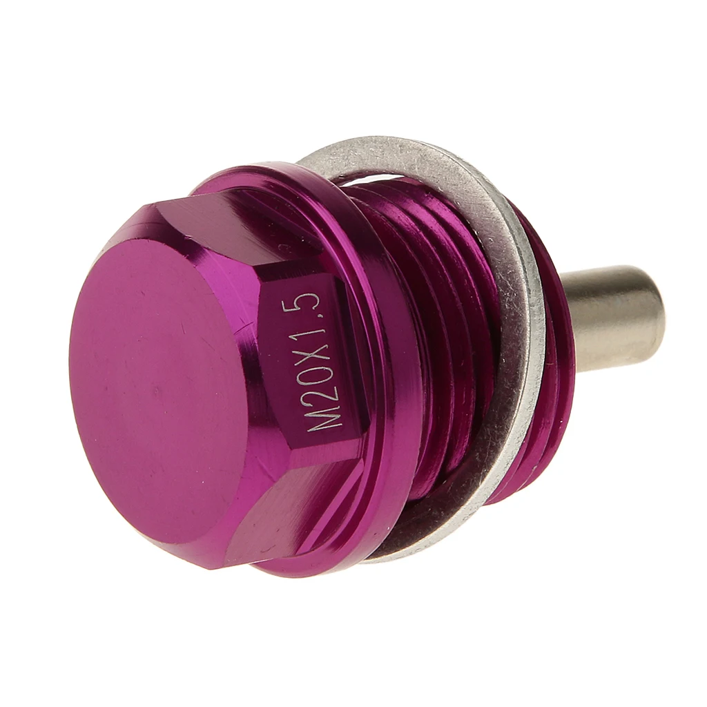 M20X1.5 Cárter de aceite de motor magnético anodizado / Tapón de perno de drenaje de transmisión apto para