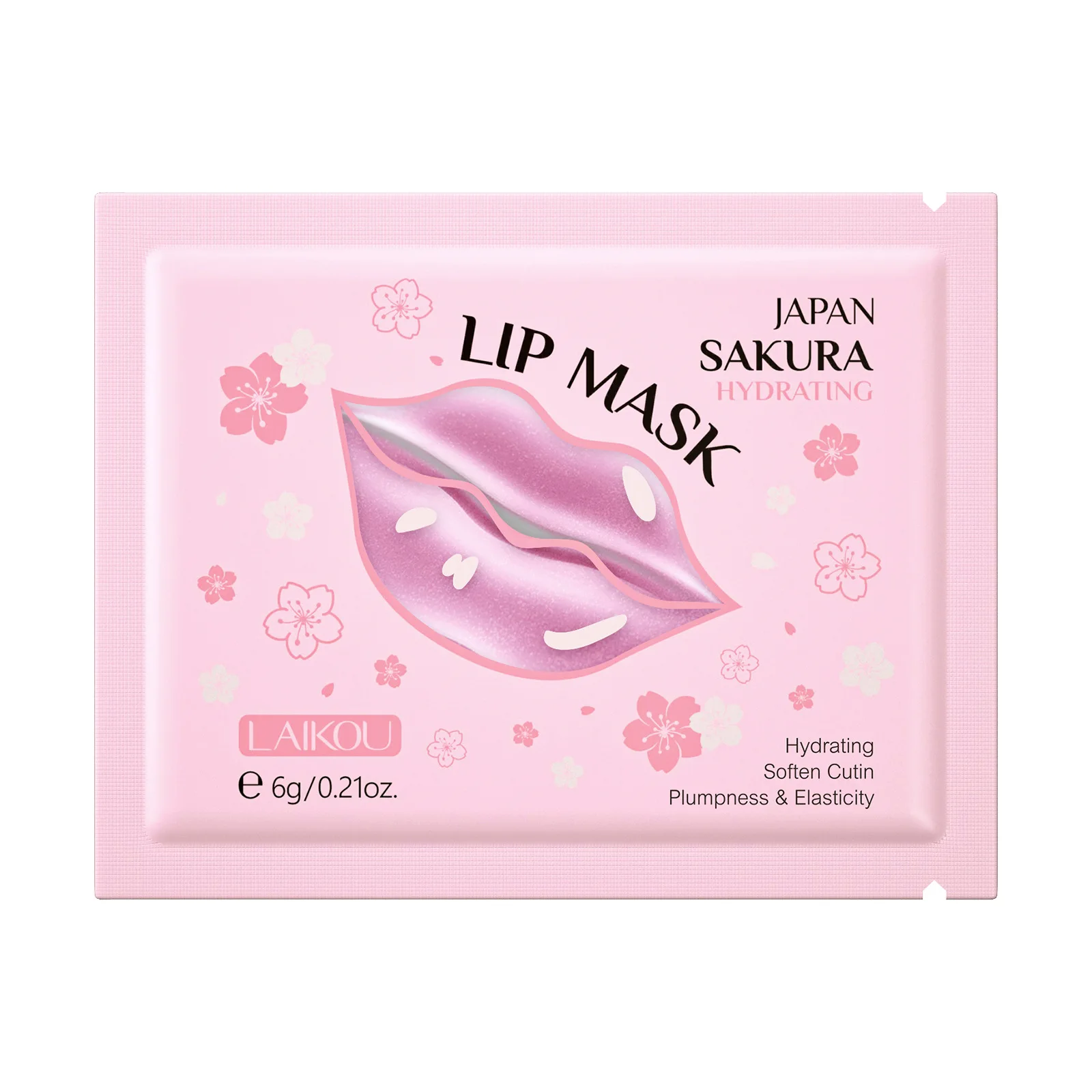 LAIKOU Elastic Tender Cherry Blossom Lip Mask Care Moisturizing Deep Nourishing Reduce Fine Lines Remove Dead Skin Desiccation