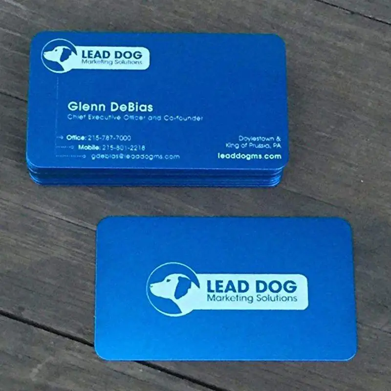 W91A 100X นามบัตรนามบัตรอลูมิเนียมชื่อการ์ดที่พิมพ์ได้หนา 0.18 มม. สำหรับลูกค้า