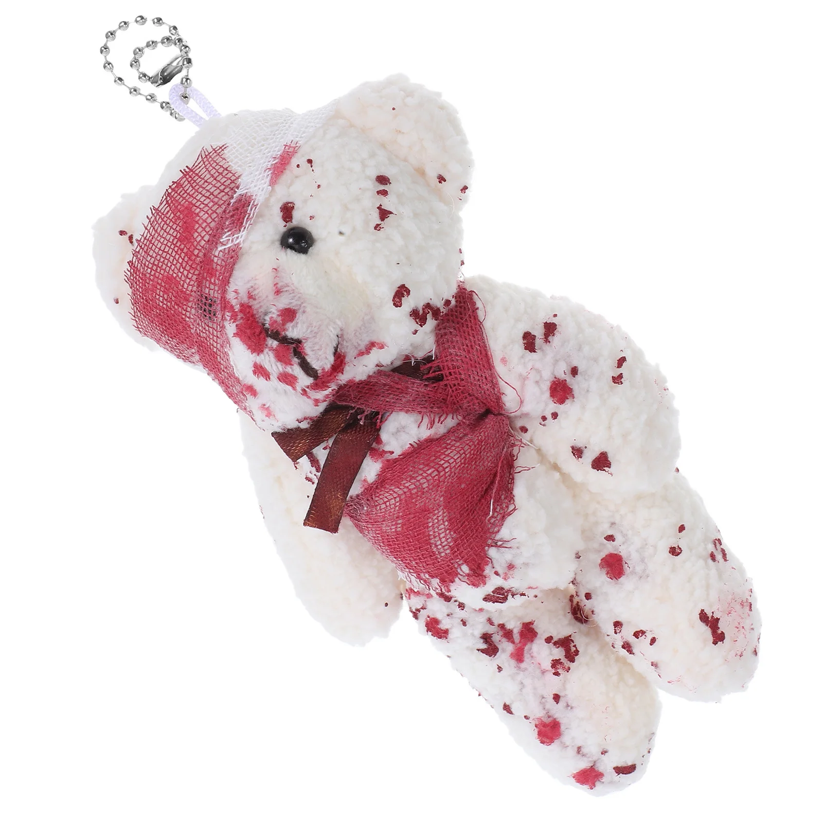 

1pc Bloody Bear Shaped Key Holder Chic Design For Bag Cell Phone Car Key Decoration Lightweight Durable Keychain Pendant Ring