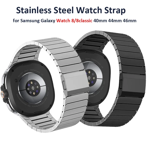 Imagen 1 del producto Correa de Metal de lujo para Samsung Galaxy Watch8, correa con hebilla magnética de 40/44mm para Galaxy Watch 8, pulsera clásica de 46mm