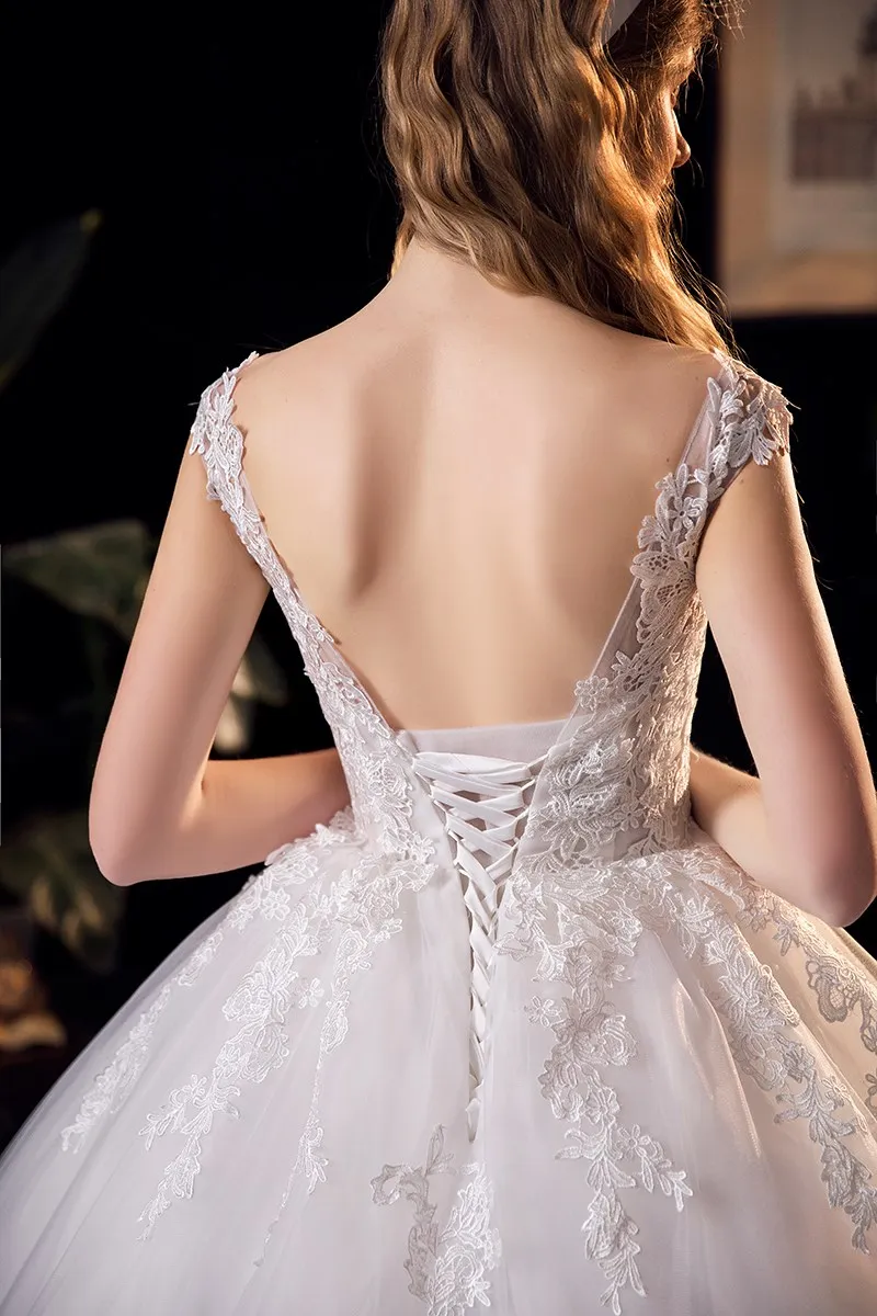 2024 nuevos vestidos De novia sexis sin espalda vestidos De boda De tren De barrido Vestido De novia bordado sin mangas Vestido De novia personalizado