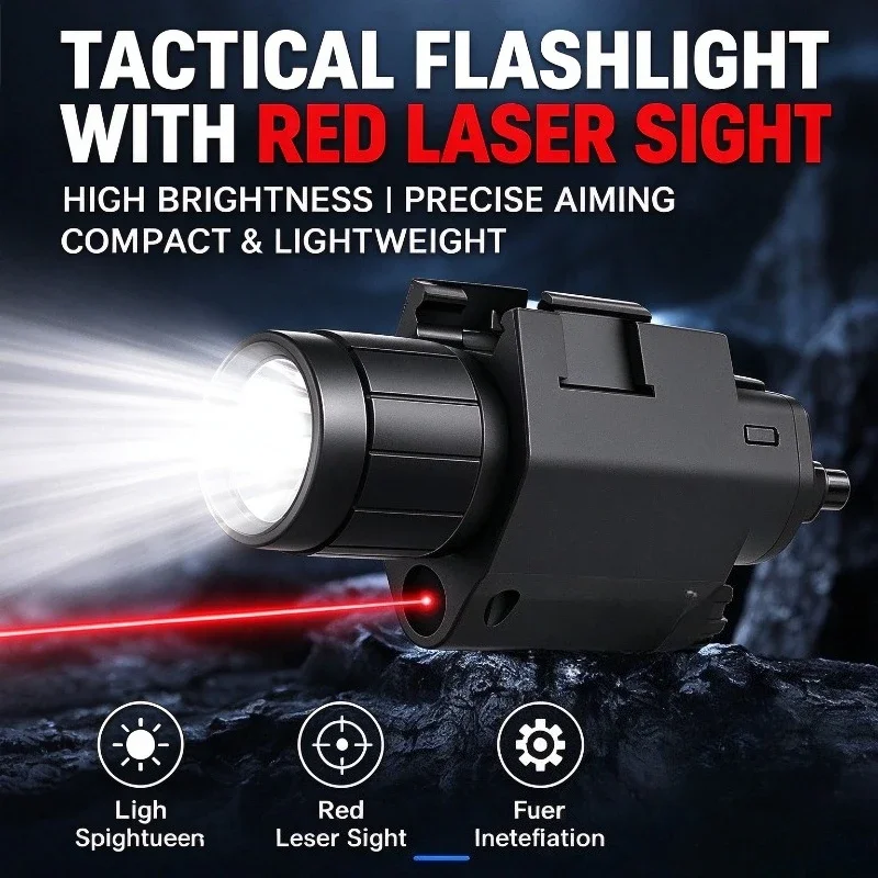 Hobby Build Adjustable Lighting Accessory, Red Marker Beam Matched 3-Speed White LED Lamp For Scene Customization Parts