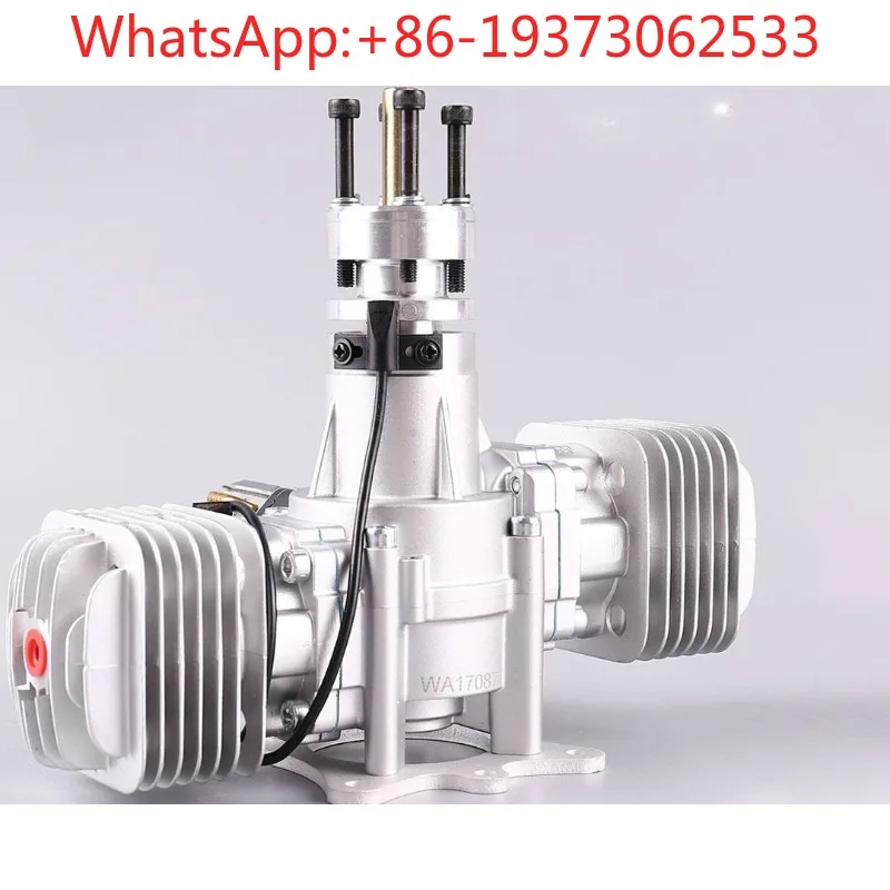 DLE60 Model Aircraft Engine Two-cylinder Two-stroke Side Exhaust Natural Air-cooled Hand Start 60cc Displacement